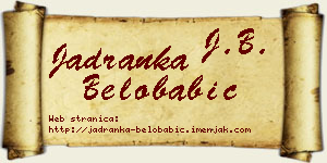 Jadranka Belobabić vizit kartica